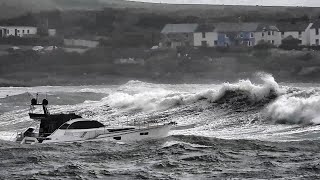 Voyager's rough weather sea trials in Storm Kathleen.