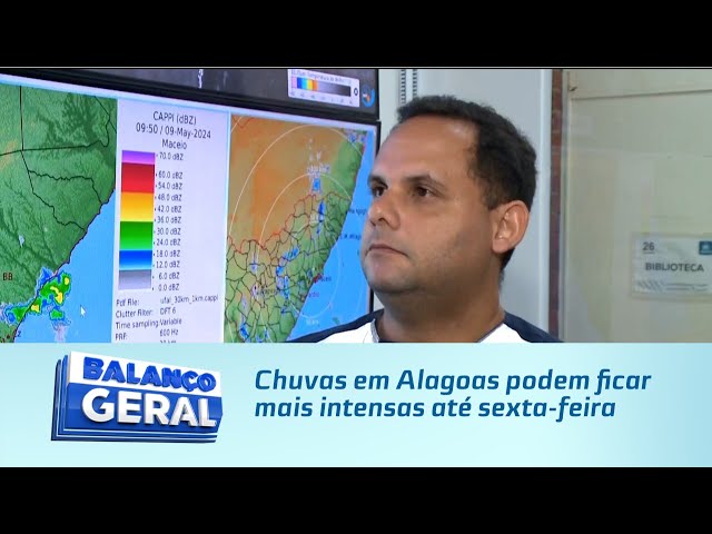 Chuvas em Alagoas podem ficar mais intensas até sexta-feira