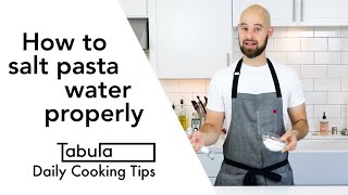 How to salt pasta water properly