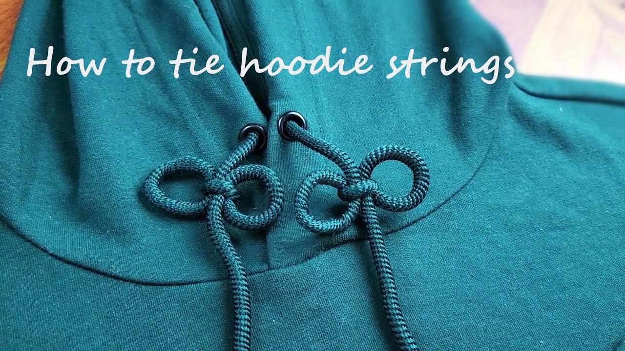 How to tie hoodie strings #SimpleAndEasy - YouTube
