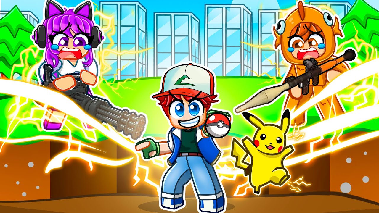 Hunters vs POKEMON SPEEDRUNNER in Roblox!