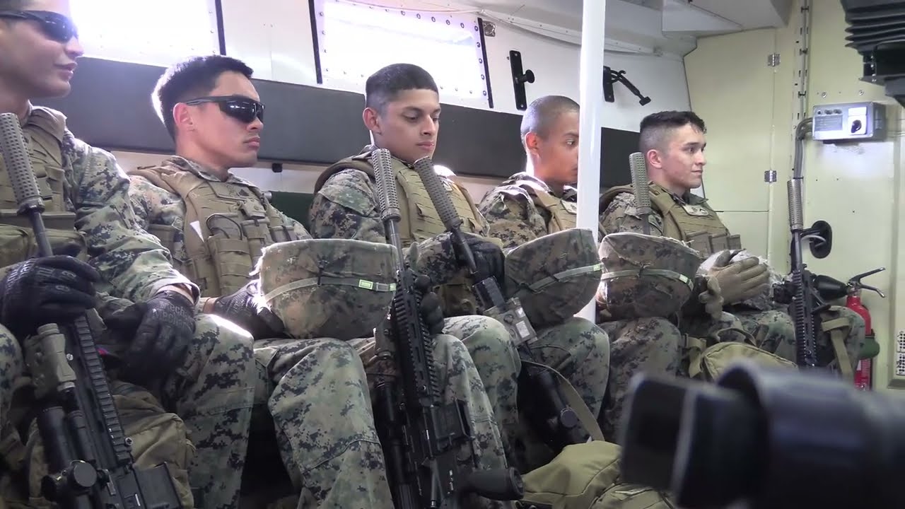 U S  Marines Conduct Boat Insertion on CB 90