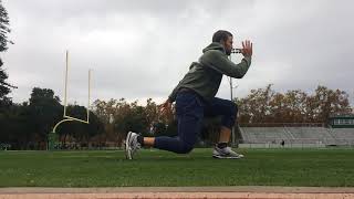 Kneeling split jump narrow stick
