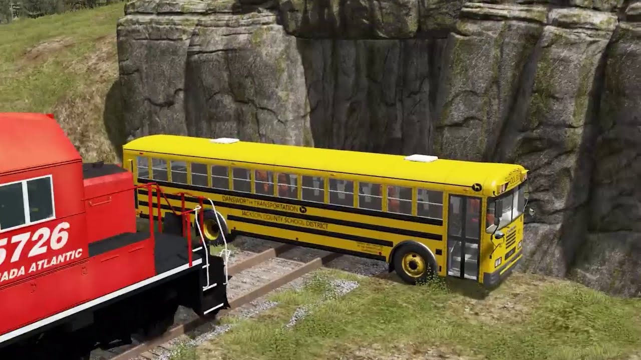 Trains vs Cars 1 BeamNG.Drive gameplay YouTube