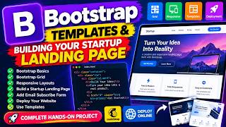 Bootstrap Tutorial for Beginners | Build a Startup Landing Page | Templates & Deployment