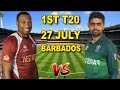 West Indies vs Pakistan 1st T20 full match highlights 2021 |BARBADOS | 27 JULY| WI vs PAK Highlights