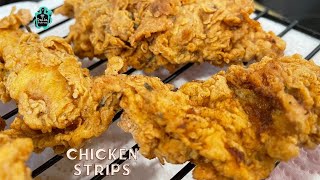 أصابع الدجاج المقرمش بطريقه تنافس المطاعم - The best Crispy Chicken Strips