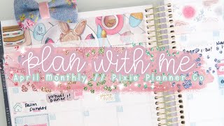 Plan with Me // April Monthly // Printable Stickers from Planner Pixie Co // Affordable Planning