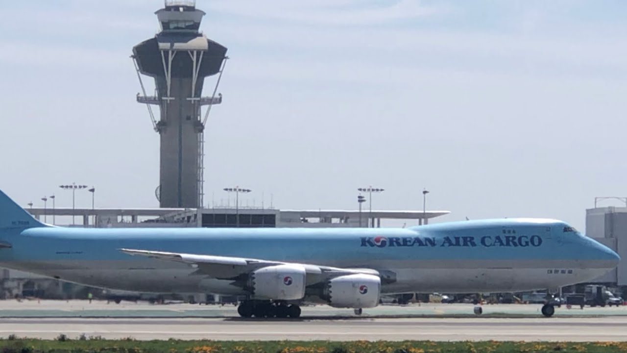 LAX favorite place to relax KOREA CARGO takeoff north side amazing