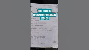 TODAY PRE BOARD ACCOUNTANCY CLASS 12 2024-25 #shortsfeed  @abhishekaccountsarmy