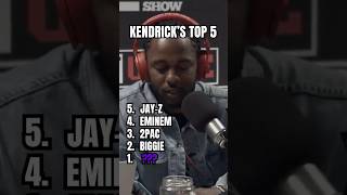 Kendrick Lamar REVEALS His Top 5 Hip Hop Artists of All Time