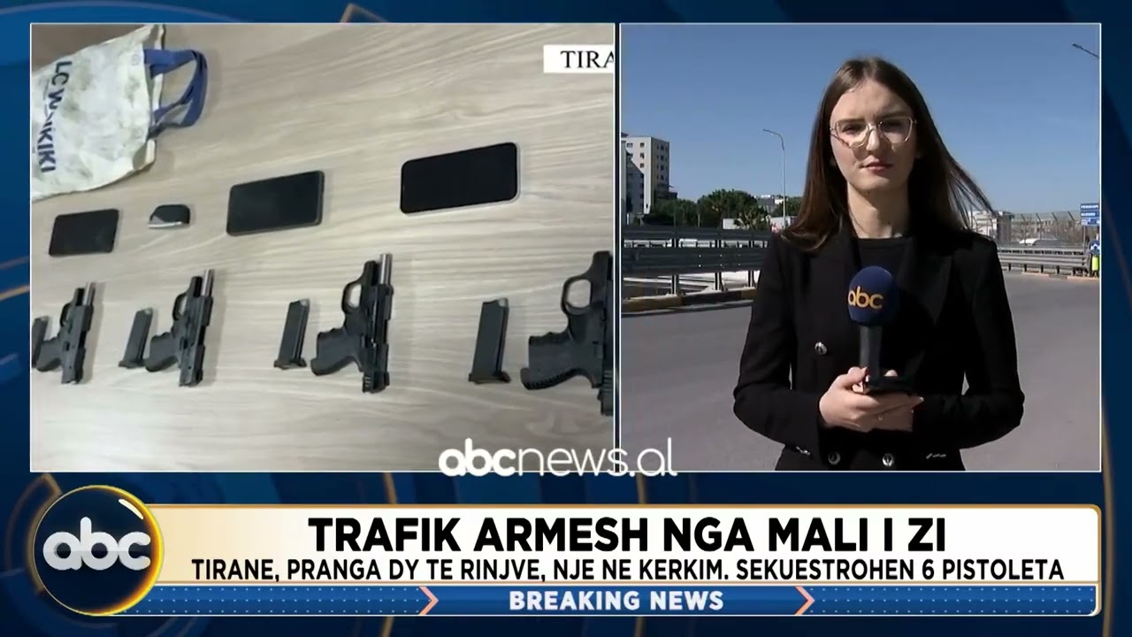 Trafik armësh nga Mali i Zi/ Tiranë, pranga dy të rinjve. Sekuestrohen 6 pistoleta