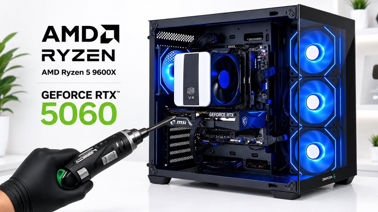 Ryzen 5 9600X + RTX 5060 Gaming PC Build 🔥 | 32GB DDR5 6000MHz