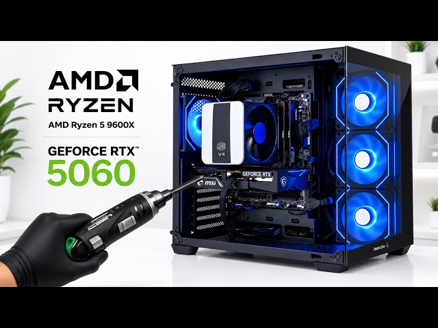 【れんPC】Ryzen5 9600x RTX5060 Ryzen 5 9600X + RTX 5060 Gaming PC Build 🔥 | 32GB DDR5 6000MHz
