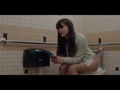 girl has diarrhea in public toilet.