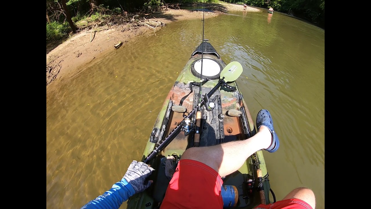 Kayak River Fishing - YouTube