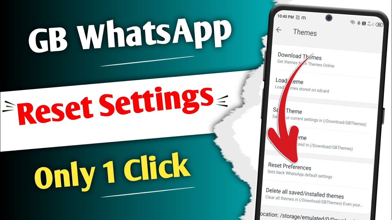 How To Reset Gb Whatsapp Setting | Gb Whatsapp Reset Settings - YouTube
