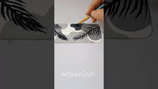 Aesthetic Shades of Grey Boho Art Bookmark 🩶🖤 Minimal Abstract Painting #bookmark #bohoart #diy