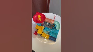 Satisfying ASMR Sound 🟠 Marble Run Race Slide Building Blocks