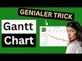 Excel Gantt Diagramm leicht gemacht - Excel austricksen mit versteckten Einstellungen!