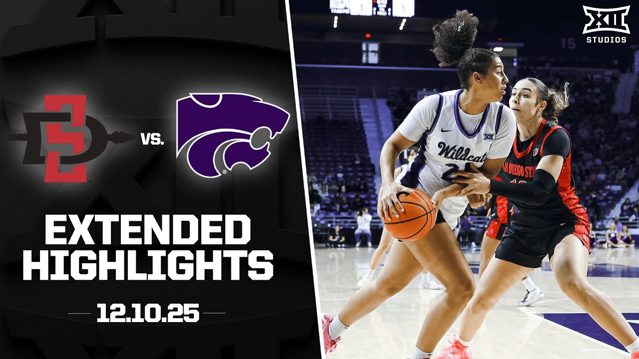 San Diego State vs. Kansas State Extended Highlights | 2025-26 Big 12 Women's Basketball