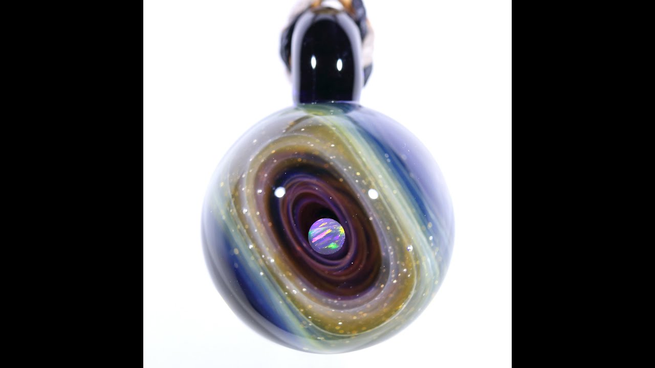 27mm Galaxy Glass Pendant 宇宙ガラスペンダント no.P166 - YouTube