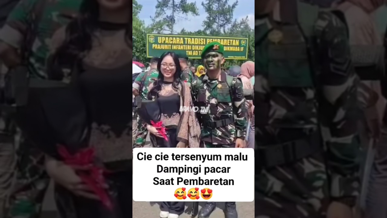 Dampingi pacar saat pembaretan #tni #tniad #infanteri #shorts