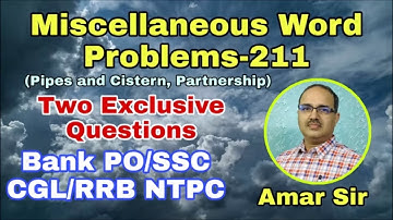 Miscellaneous Word Problems-211: IBPS Clerk Main 2019/SSC CGL/RRB NTPC