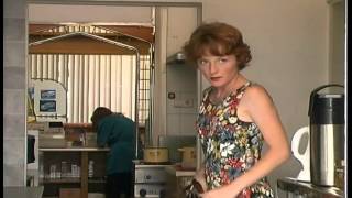 Woman killing man in public lavatory (gassed man)