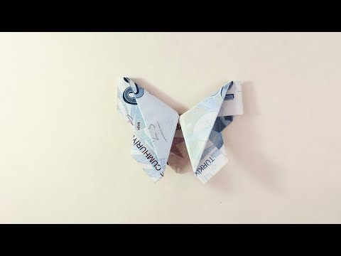 ORİGAMİ PARADAN KELEBEK YAPIMI ORİGAMİ MONEY BUTTERFLY Origami Adresim