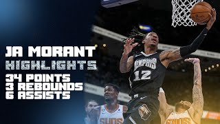 Ja Morant Highlights vs. Phoenix Suns | 34 points, 6 assists, 3 rebounds
