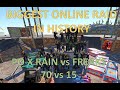 BIGGEST ONLINE RAID IN HISTORY | 1000 ROCKETS | 70 vs 15 | PO X RAIN