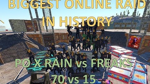 BIGGEST ONLINE RAID IN HISTORY | 1000 ROCKETS | 70 vs 15 | PO X RAIN