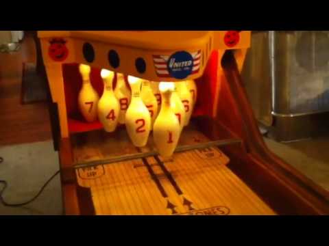 1956 United Bowling Alley Ball Bowler, Silver Ball museum As - YouTube