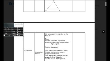 Integrated Maths Lesson Plan | Triangle and its properties B.Ed