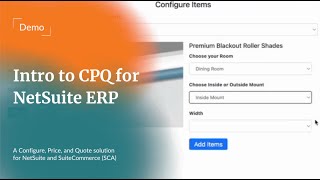 Famous #CPQ for NetSuite | Demo | Overview and Configuring Items in NetSuite ERP Profile