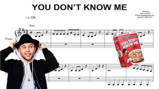 Jax Jones - You don't know me (EASY piano sheet)