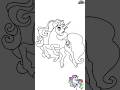 Beautiful unicorn drawing 🦄Part 1 #drawing #howtodraw #shorts