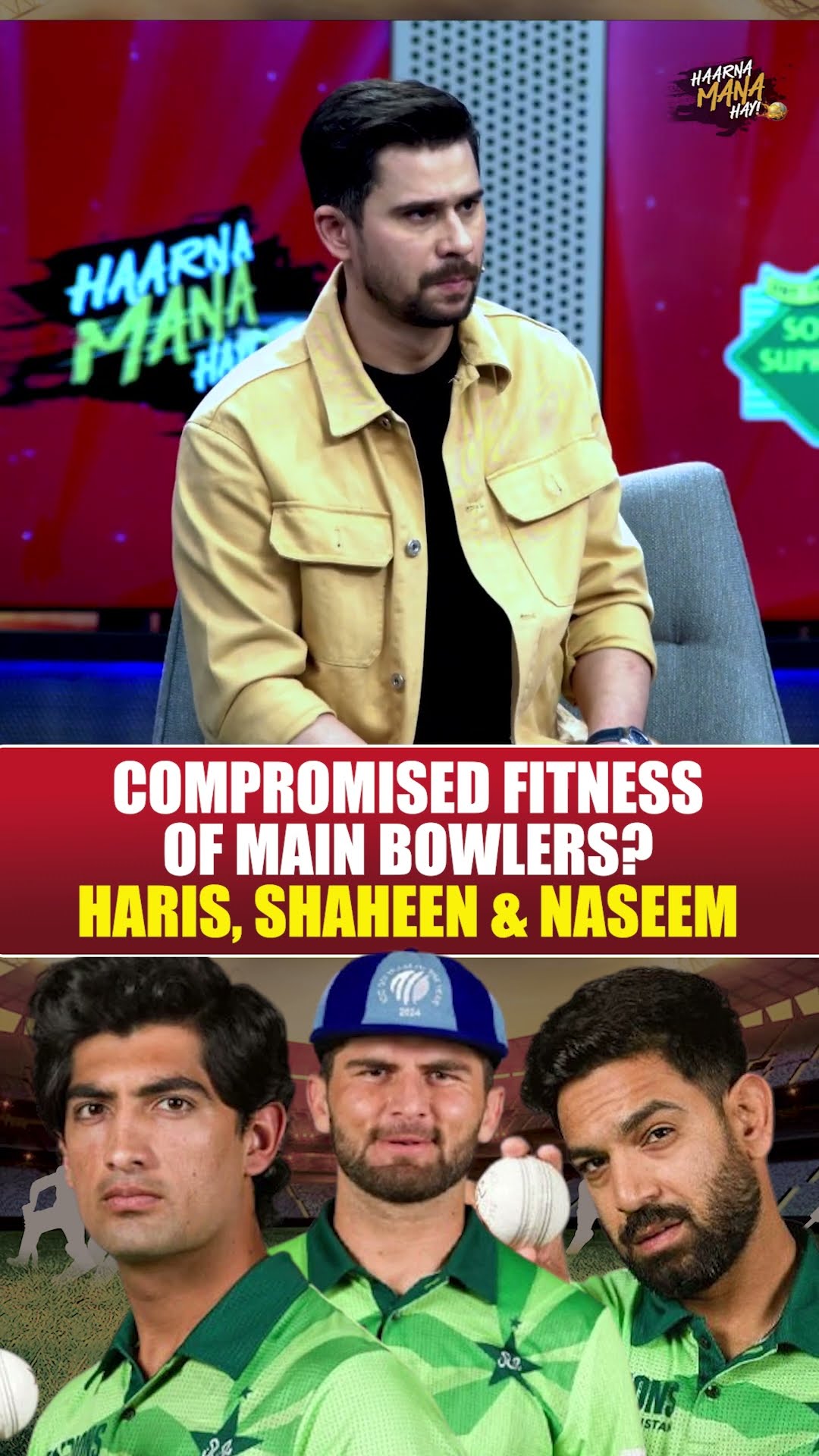 Compromised Fitness of Main Bowlers? - #haarnamanahay #tabishhashmi #championstrophy2025 #geonews