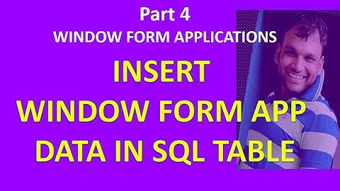 # 4 Simple example to insert data to Database in Windows Forms