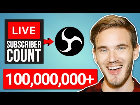 How to Live subscriber count pewdiepie vs t-series live stream #obs, By