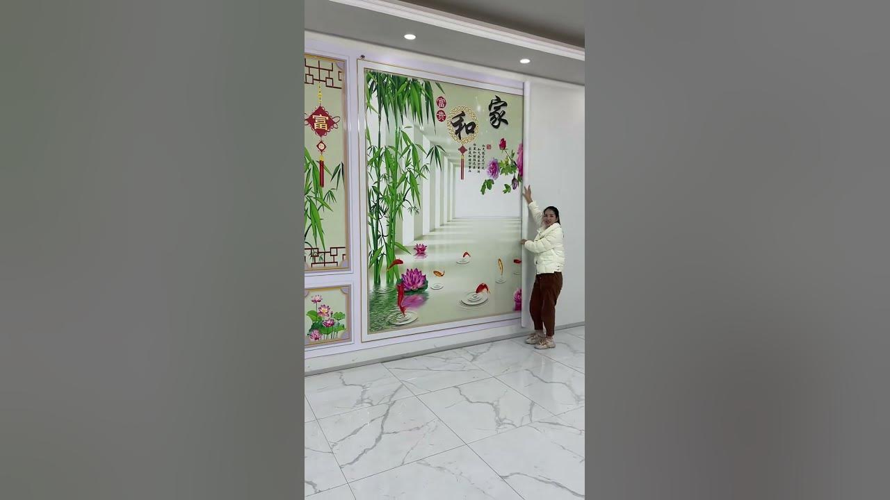 How to Stick Wallpaper , Home decoration with Stick Wallpaper part2685