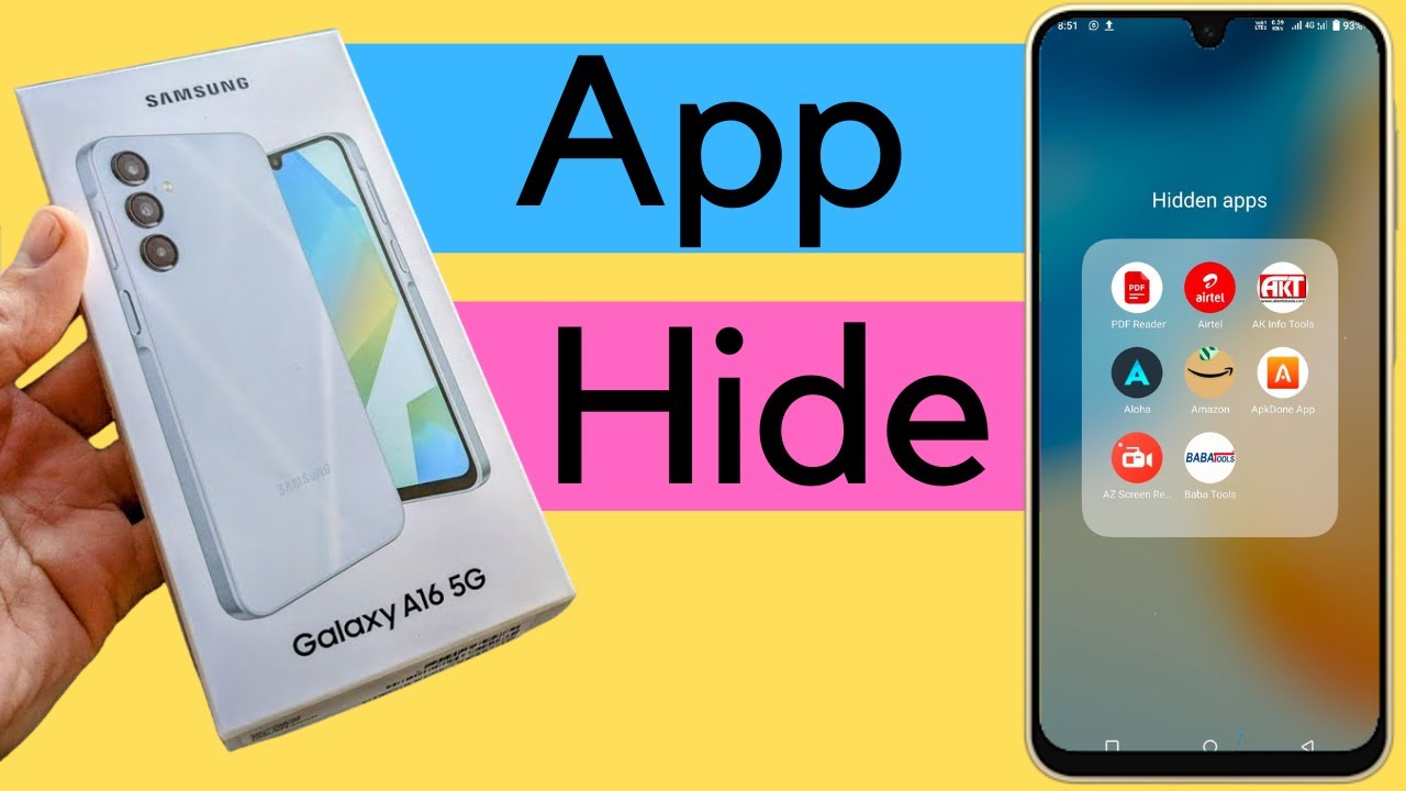 Samsung A16 App Hide Kaise Kare/Hide Apps in Samsung A16 5G/Samsung A16 5G App ko hide kaise karen