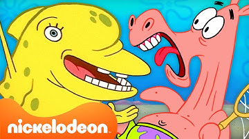 SpongeBob | 80 minuten lang SpongeBob-personages die doen alsof ze DIEREN zijn | Nickelodeon
