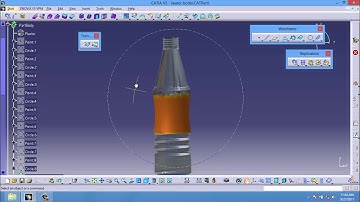 catia v5 | Plastic Bottle Design | catia surface design |CATIA GENERATIVE SURFACE | 2d ,3d  modeling
