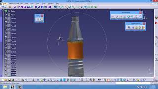 catia v5 | Plastic Bottle Design | catia surface design |CATIA GENERATIVE SURFACE | 2d ,3d  modeling screenshot 5