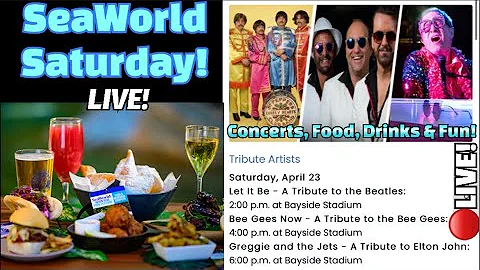 LIVE: SeaWorld Saturday! Concerts (Beatles, BeeGee...