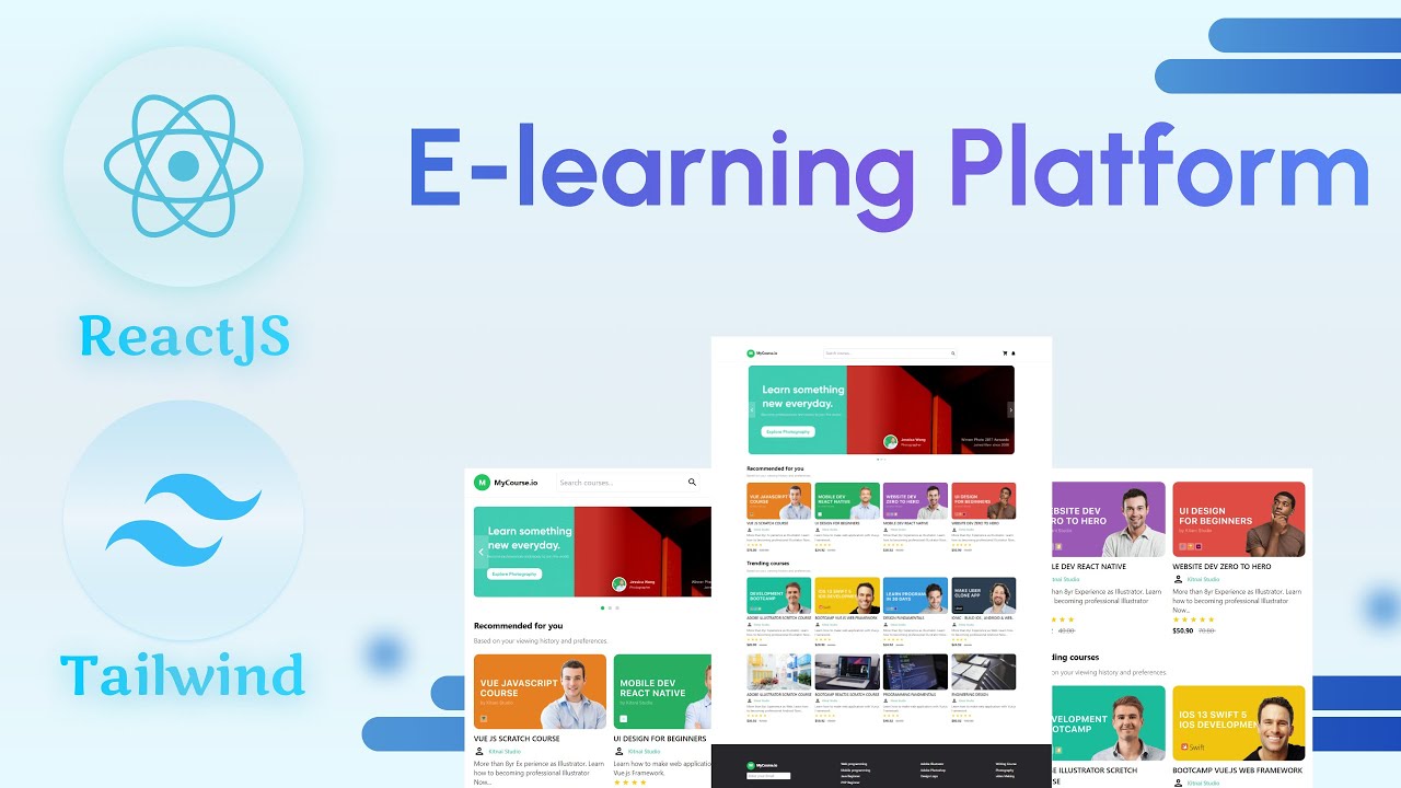 Building an Interactive E-Learning Platform with ReactJS & Tailwind CSS ...
