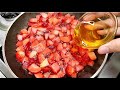 Dolce in 1 MINUTO! Prendi FRAGOLE e fai questo delizioso dolce facile e veloce SENZA BURRO