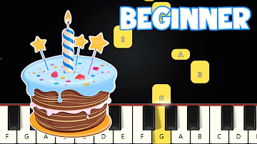 Happy Birthday To You | Beginner Piano Tutorial | Easy Piano
